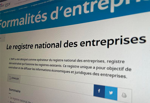 Attestation d’immatriculation au Registre national des entreprises ou ...